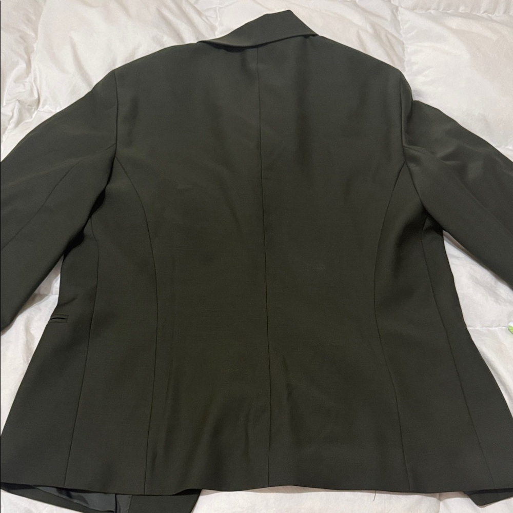 Lafayette 148 New York Dark Green office Blazer lined like New 14 large XL - Picture 8 of 9